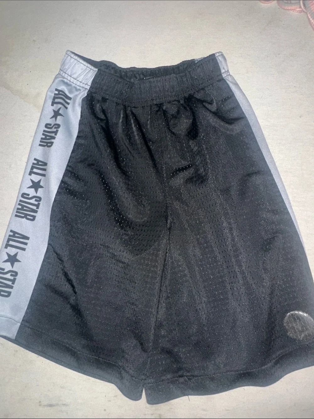 Kids Size M Converse Black Athletic Shorts with Grey Logo